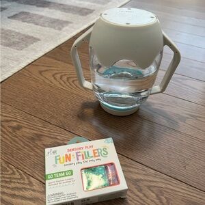 Glo Pals Sensory Light Up Jar and New Box Sensory Filler - Sports Theme